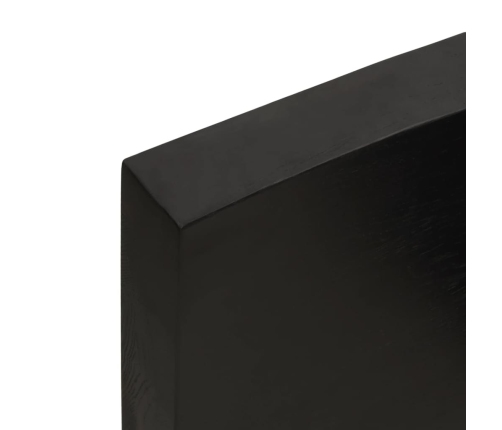 Galda Virsma, Tumši Brūna, 100X50X(2-6) Cm, Ozola Masīvkoks Vidaxl