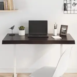 Galda Virsma, Tumši Brūna, 100X60X(2-6) Cm, Ozola Masīvkoks Vidaxl