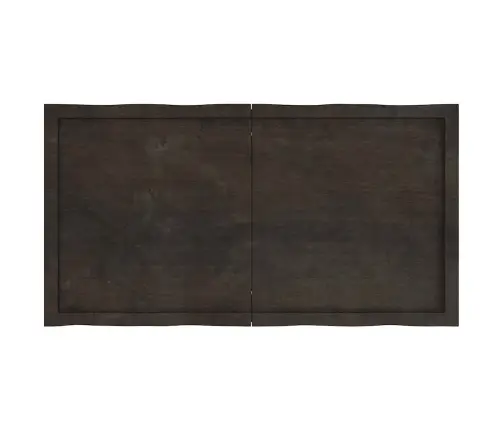 Galda Virsma, Tumši Brūna, 120X60X(2-6) Cm, Ozola Masīvkoks Vidaxl