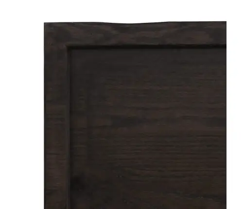 Galda Virsma, Tumši Brūna, 140X60X(2-6) Cm, Ozola Masīvkoks Vidaxl