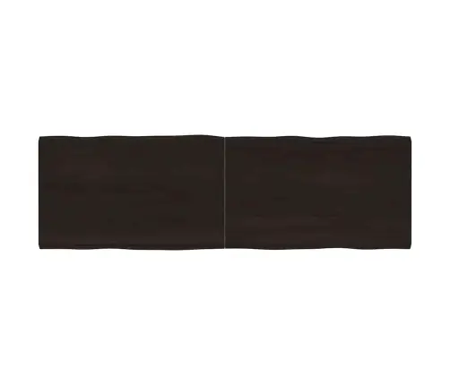 Galda Virsma, Tumši Brūna, 160X50X(2-4) Cm, Ozola Masīvkoks Vidaxl