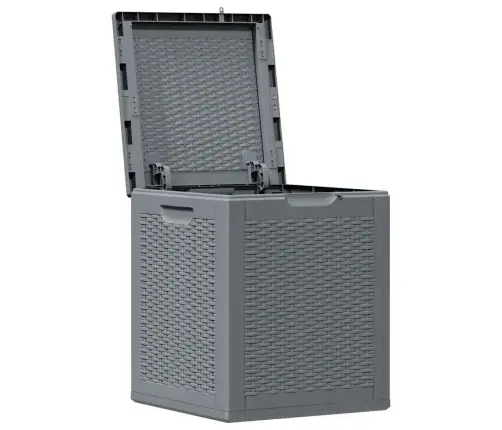 Dārza Mantu Kaste, Pelēka, Pp Rotangpalma, 90 L Vidaxl