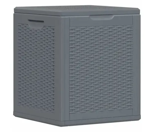 Dārza Mantu Kaste, Pelēka, Pp Rotangpalma, 90 L Vidaxl