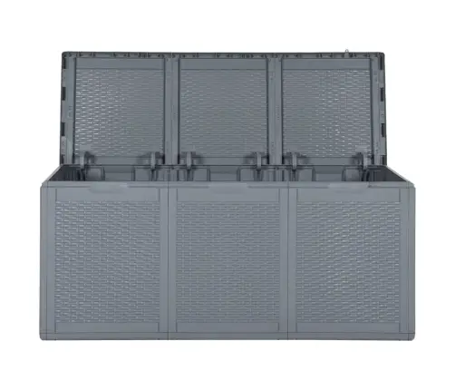 Dārza Mantu Kaste, Pelēka, Pp Rotangpalma, 270 L Vidaxl