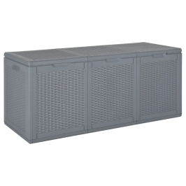Dārza Mantu Kaste, Pelēka, Pp Rotangpalma, 270 L Vidaxl