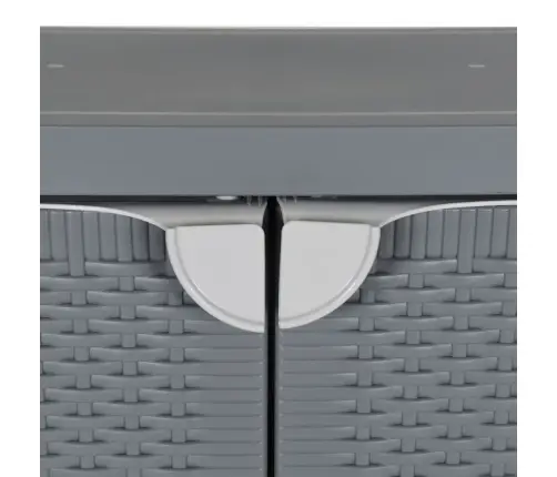 Dārza Uzglabāšanas Skapītis, 65X45X88 Cm, Pelēka Pp Rotangpalma Vidaxl