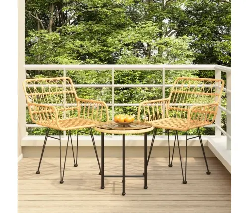 3-Daļīgs Dārza Mēbeļu Komplekts, Pe Rotangpalma Vidaxl