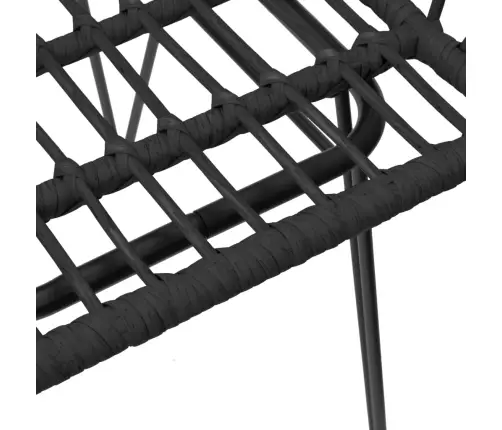 3-Daļīgs Dārza Mēbeļu Komplekts, Melna Pe Rotangpalma Vidaxl