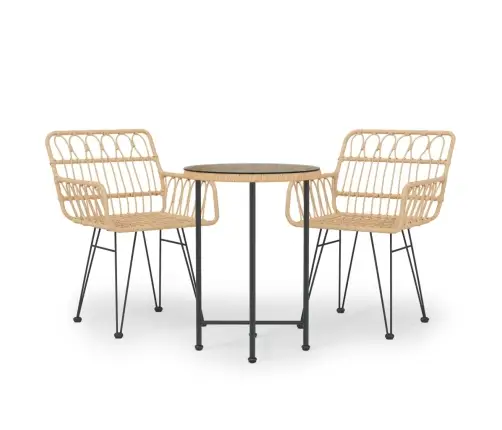 3-Osaline Aiamööbli Komplekt, Polürotang