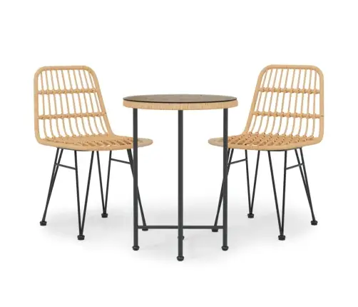 Sodo Valgomojo Baldų Komplektas, 3 Dalių, Poliratanas