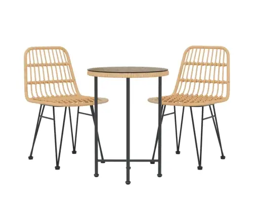 Sodo Valgomojo Baldų Komplektas, 3 Dalių, Poliratanas