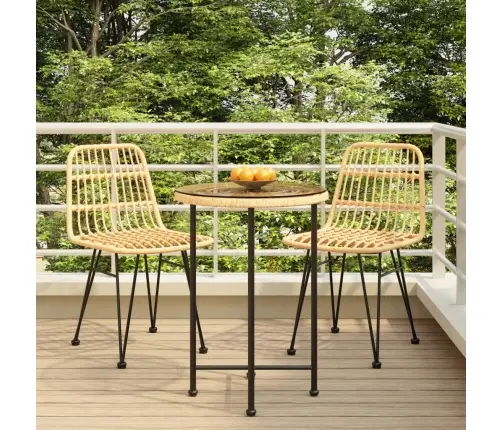 Sodo Valgomojo Baldų Komplektas, 3 Dalių, Poliratanas