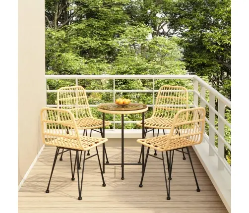 5-Daļīgs Dārza Mēbeļu Komplekts, Pe Rotangpalma Vidaxl