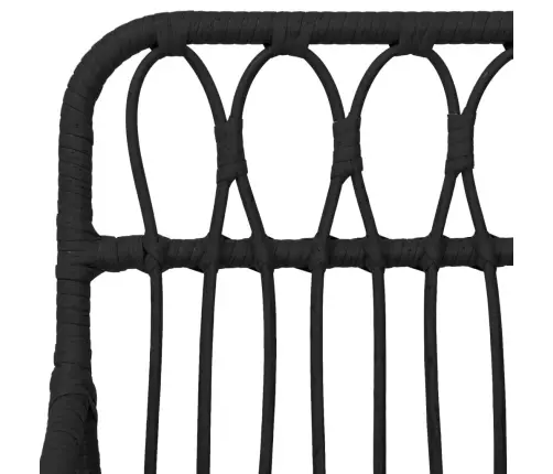 5-Daļīgs Dārza Mēbeļu Komplekts, Melns, Pe Rotangpalma Vidaxl 5-Daļīgs Dārza Mēbeļu Komplekts, Melns, Pe Rotangpalma Vidaxl