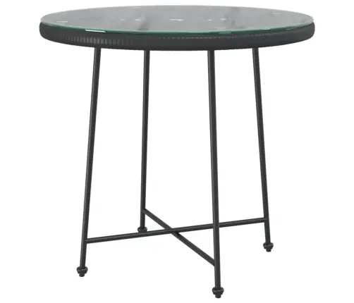 5-Daļīgs Dārza Mēbeļu Komplekts, Melns, Pe Rotangpalma Vidaxl 5-Daļīgs Dārza Mēbeļu Komplekts, Melns, Pe Rotangpalma Vidaxl