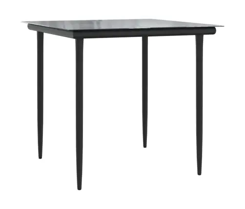 3-Osaline Aiamööbli Komplekt, Must, Polürotang