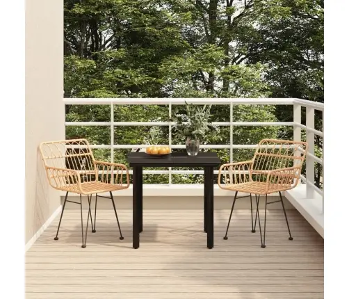 3-Daļīgs Dārza Mēbeļu Komplekts, Pe Rotangpalma Vidaxl