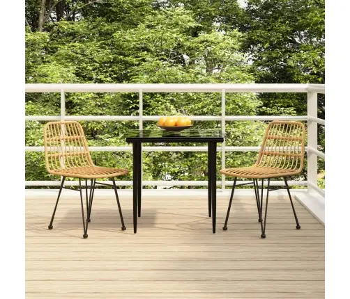 3-Daļīgs Dārza Mēbeļu Komplekts, Pe Rotangpalma Vidaxl