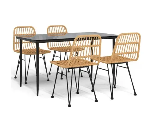 5-Osaline Aiamööbli Komplekt, Polürotang