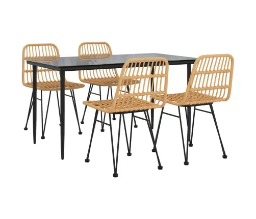 5-Osaline Aiamööbli Komplekt, Polürotang