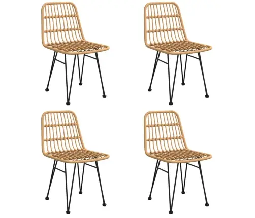 5-Daļīgs Dārza Mēbeļu Komplekts, Pe Rotangpalma Vidaxl