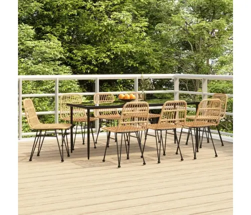 9-Osaline Aiamööblikomplekt, Polürotang