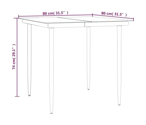 3-Daļīgs Dārza Mēbeļu Komplekts, Melna Pe Rotangpalma Vidaxl