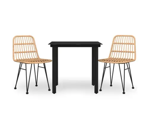 3-Osaline Aiamööbli Komplekt, Polürotang