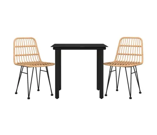 3-Osaline Aiamööbli Komplekt, Polürotang