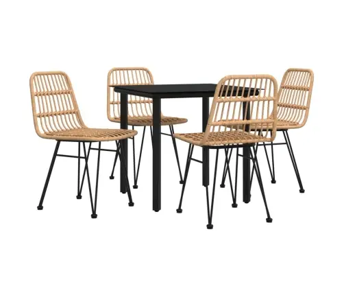 Sodo Valgomojo Baldų Komplektas, 5 Dalių, Poliratanas