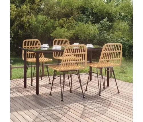 5-Daļīgs Dārza Mēbeļu Komplekts, Pe Rotangpalma Vidaxl