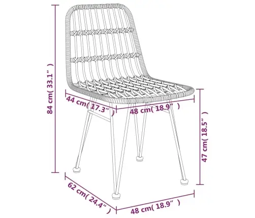 Sodo Valgomojo Baldų Komplektas, 9 Dalių, Poliratanas