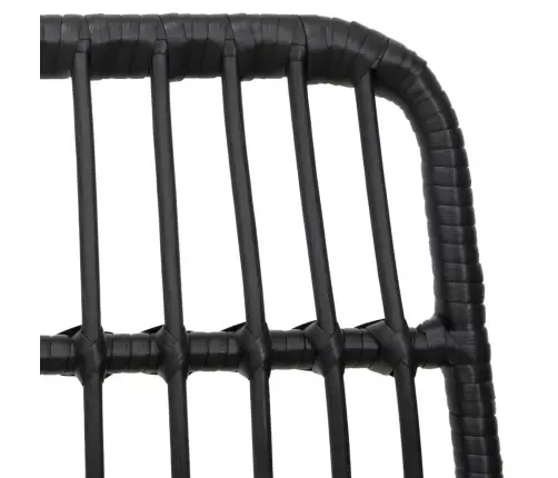 Sodo Valgomojo Baldų Komplektas, 5 Dalių, Juodas, Poliratanas