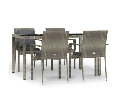 5-Daļīgs Dārza Mēbeļu Komplekts Ar Matračiem, Pe Rotangpalma Vidaxl