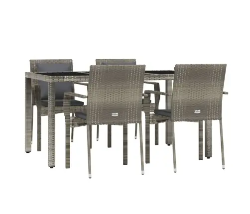 5-Daļīgs Dārza Mēbeļu Komplekts Ar Matračiem, Pe Rotangpalma Vidaxl