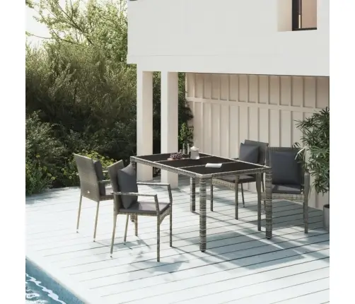 5-Daļīgs Dārza Mēbeļu Komplekts Ar Matračiem, Pe Rotangpalma Vidaxl