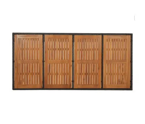 9-Osaline Aiamööbli Komplekt Patjadega, Must, Polürotang