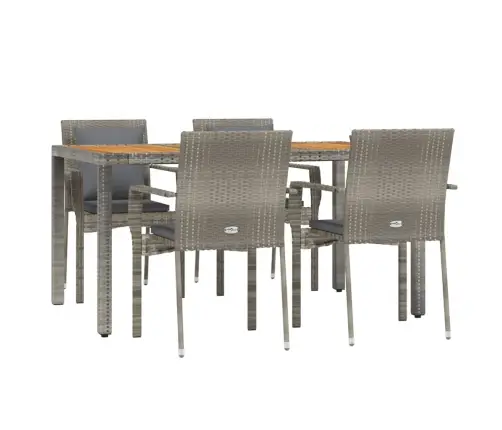 5-Daļīgs Dārza Mēbeļu Komplekts Ar Matračiem, Pe Rotangpalma Vidaxl