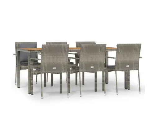 7-Daļīgs Dārza Mēbeļu Komplekts Ar Matračiem, Pe Rotangpalma Vidaxl