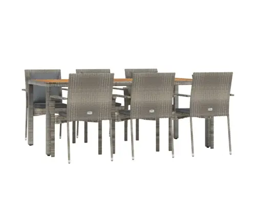 7-Daļīgs Dārza Mēbeļu Komplekts Ar Matračiem, Pe Rotangpalma Vidaxl