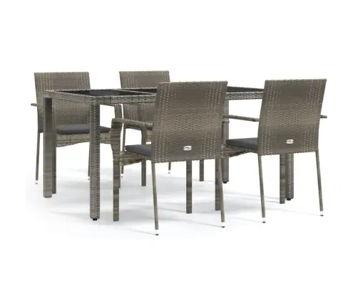 5-Daļīgs Dārza Mēbeļu Komplekts Ar Matračiem, Pe Rotangpalma Vidaxl