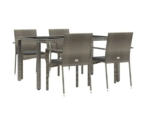 5-Daļīgs Dārza Mēbeļu Komplekts Ar Matračiem, Pe Rotangpalma Vidaxl