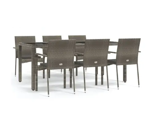 7-Daļīgs Dārza Mēbeļu Komplekts Ar Matračiem, Pe Rotangpalma Vidaxl