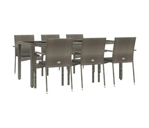 7-Daļīgs Dārza Mēbeļu Komplekts Ar Matračiem, Pe Rotangpalma Vidaxl