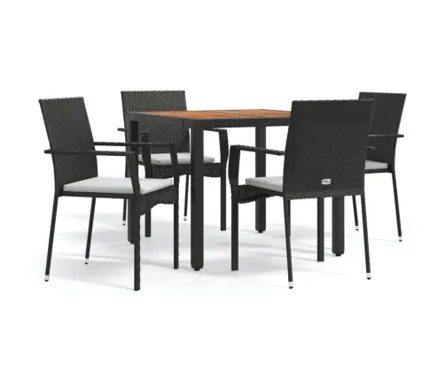 5-Daļīgs Dārza Mēbeļu Komplekts Ar Matračiem, Pe Rotangpalma Vidaxl