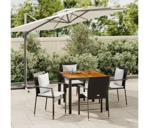 5-Daļīgs Dārza Mēbeļu Komplekts Ar Matračiem, Pe Rotangpalma Vidaxl