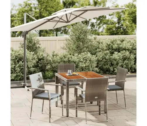 5-Osaline Aiamööbli Komplekt Patjadega, Hall, Polürotang