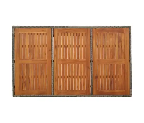 5-Daļīgs Dārza Mēbeļu Komplekts, Matrači, Pelēka Pe Rotangpalma Vidaxl