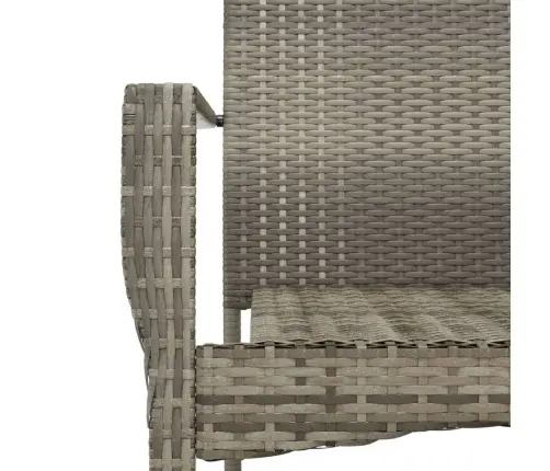 7-Osaline Aiamööbli Komplekt Patjadega, Hall, Polürotang