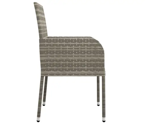 7-Osaline Aiamööbli Komplekt Patjadega, Hall, Polürotang